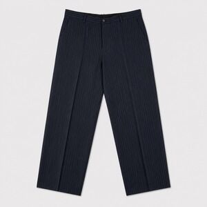 Claiborne Mens Dress Pants 36x30 Navy Blue Pinstripe Stretch Slacks